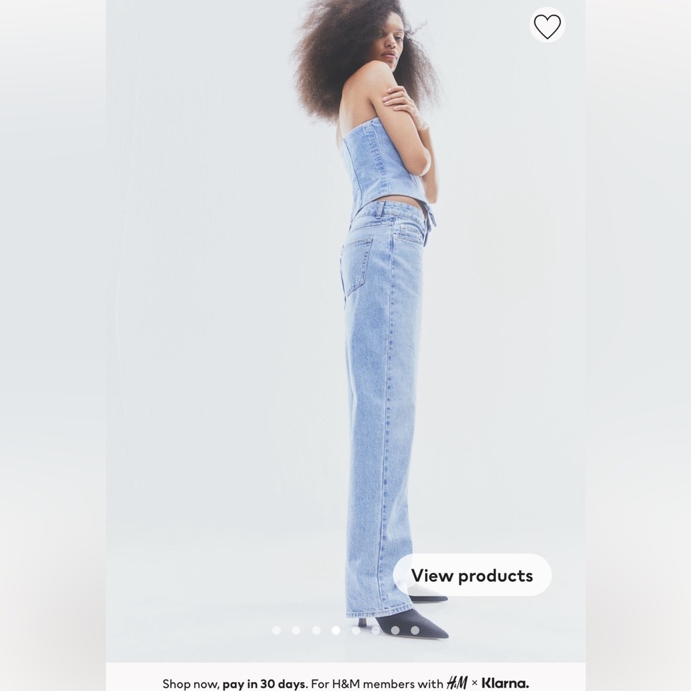Rhinestone button denim - Picture 5 of 5